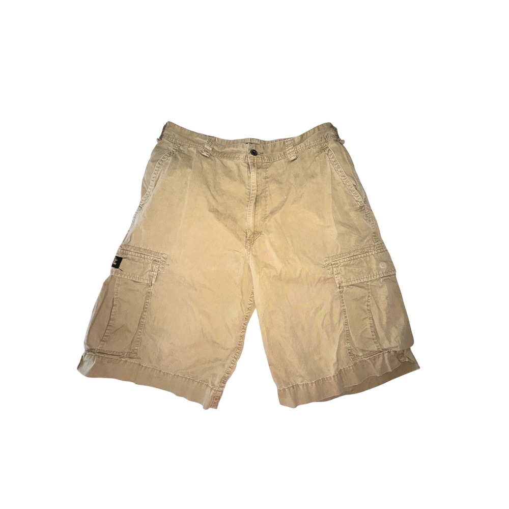Ralph Lauren Polo Jeans Co. Beige Military Surplus Cargo Shorts Size 34 Vintage